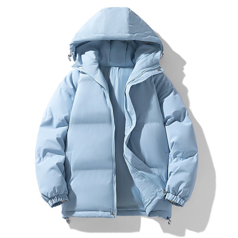 Solid Color Versatile Cotton Jacket For Women, New Trendy Loose Thickened Men'S Casual Couple Cotton Coat - Image 5